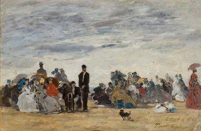 La spiaggia a Trouville da Eugene Louis Boudin